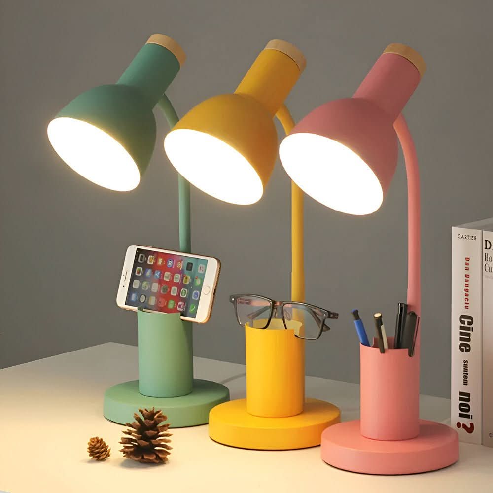 LumoDesk – Lampada da tavolo LED con porta penne per organizzazione e illuminazione
