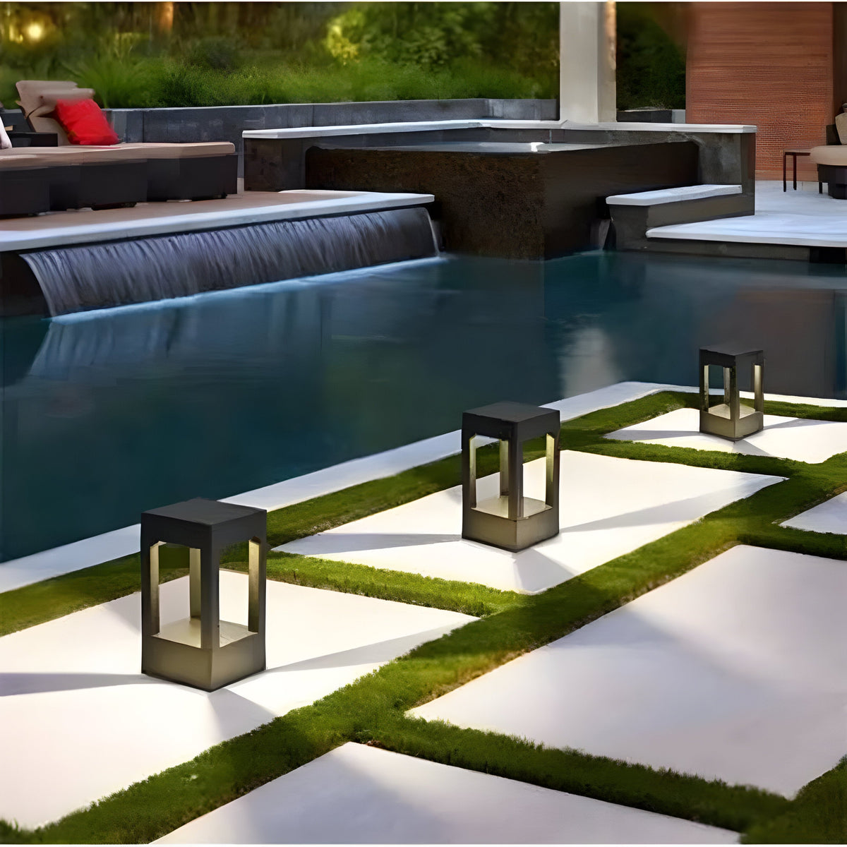 LumoPost - Lampada da giardino LED impermeabile in alluminio