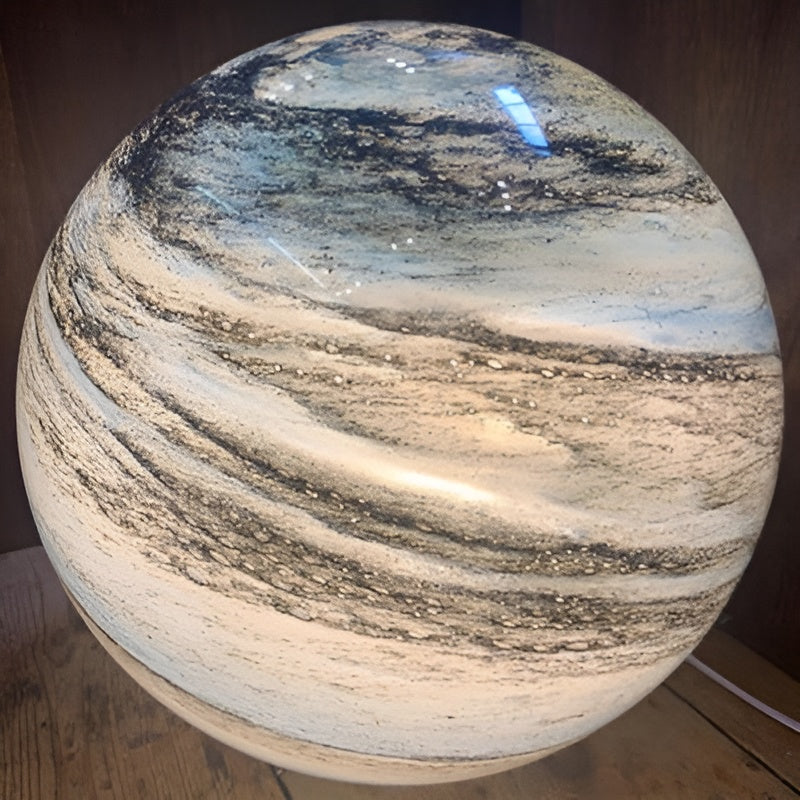 Lunacrystal Lampada Luna in Vetro – Luce Lunare Magica CON Dettagli Cosmici Per Ambienti Accoglienti