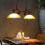Lampadario in legno di cervo
