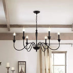 Lampadario campagnolo chic per sala da pranzo