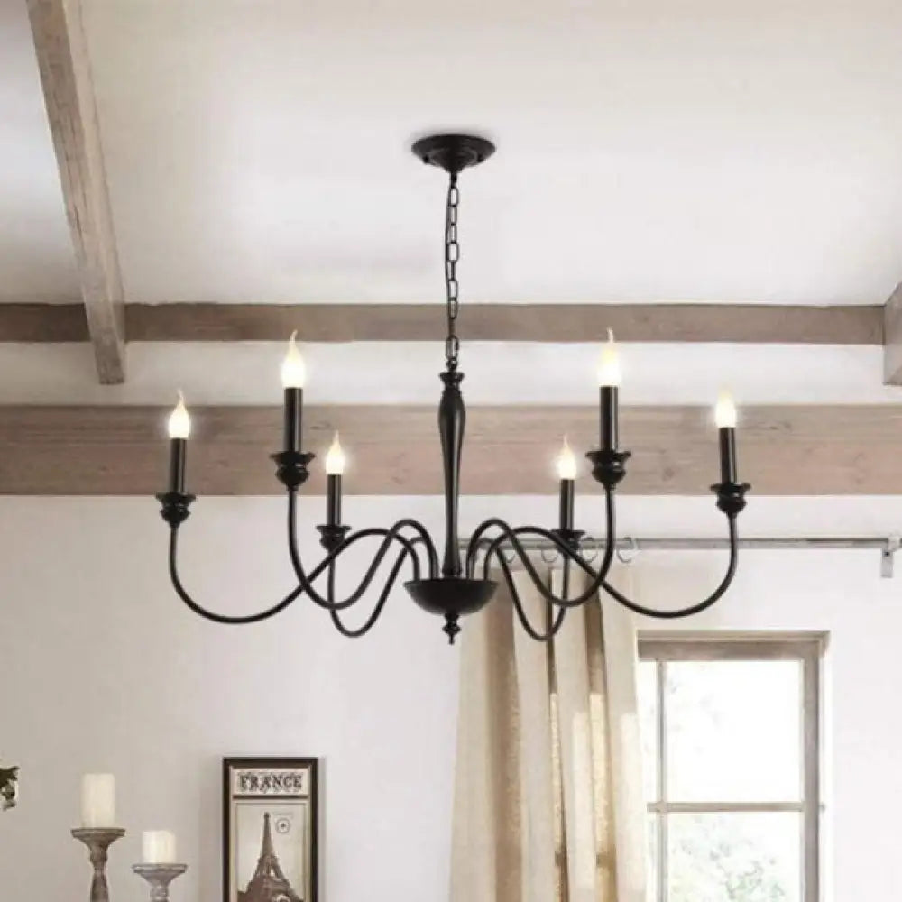 Lampadario campagnolo chic per sala da pranzo