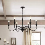 Lampadario campagnolo chic per sala da pranzo
