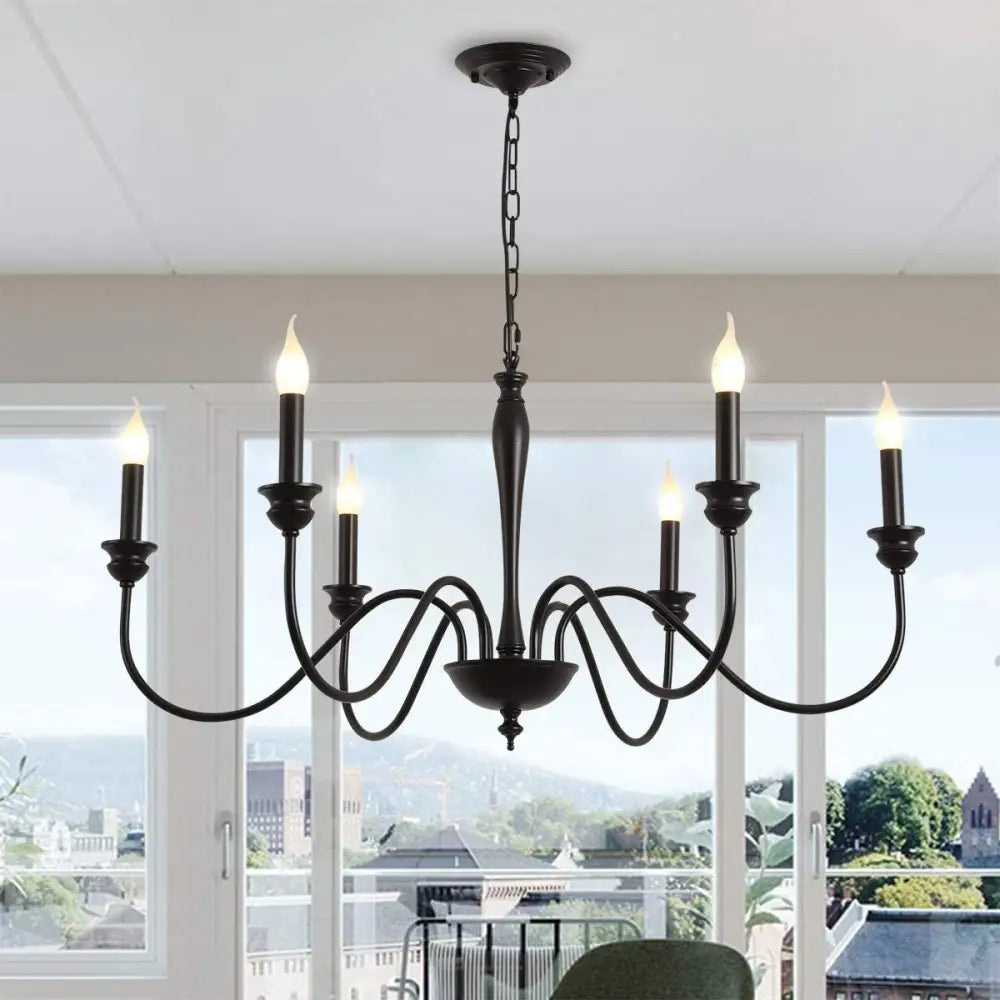 Lampadario campagnolo chic per sala da pranzo