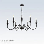 Lampadario campagnolo chic per sala da pranzo