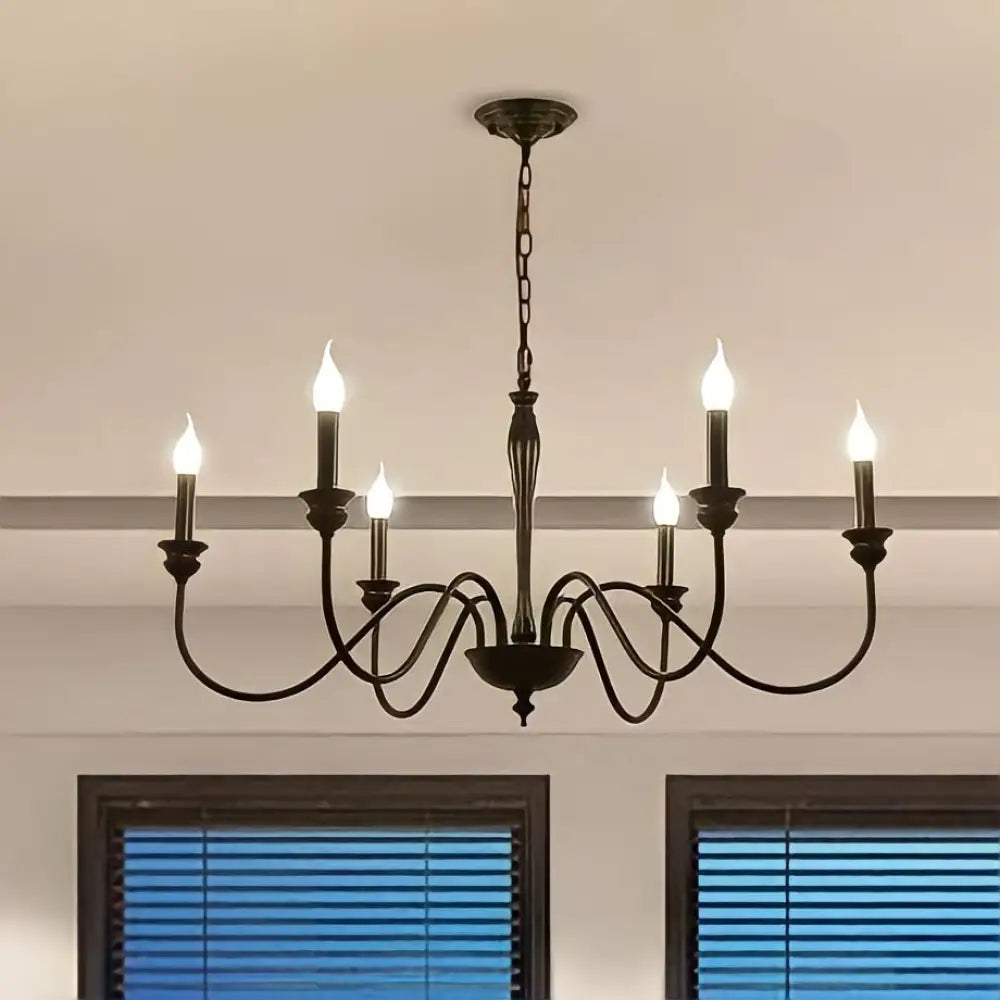 Lampadario campagnolo chic per sala da pranzo