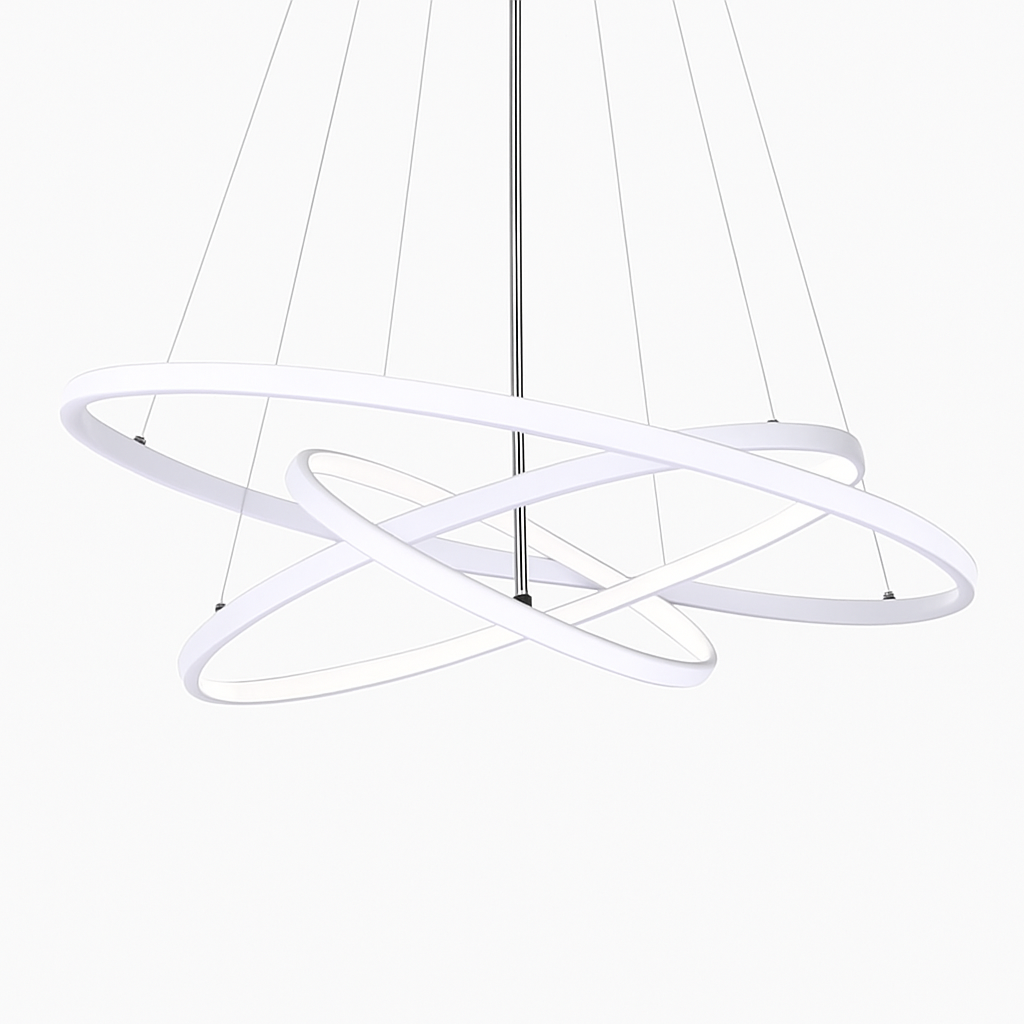 Lampadario di design a anelli sospesi a LED Deco