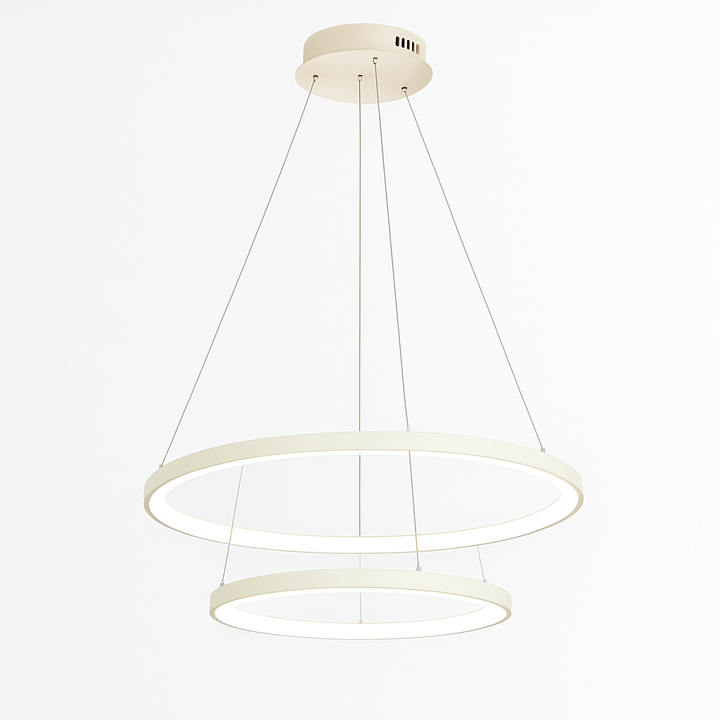 Lampadario di design a anelli sospesi a LED Deco