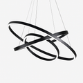 Design del lampadario con cerchi intrecciati (nero o bianco)
