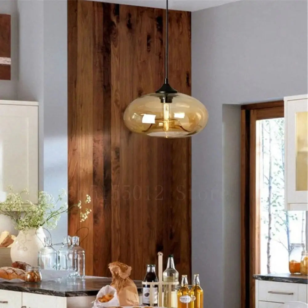 Lampadario in Vetro Loft Nordico Moderno