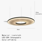 lampadario moderno in tessuto iris led per decorazione d'hotel