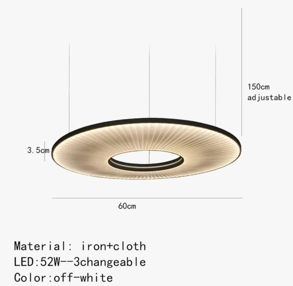 lampadario moderno in tessuto iris led per decorazione d'hotel