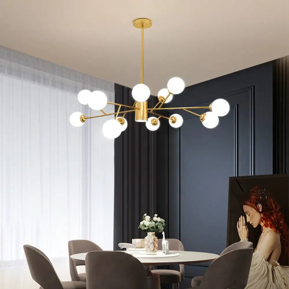 Lampadario in vetro | sala da pranzo, camera da letto e soggiorno stile scandinavo
