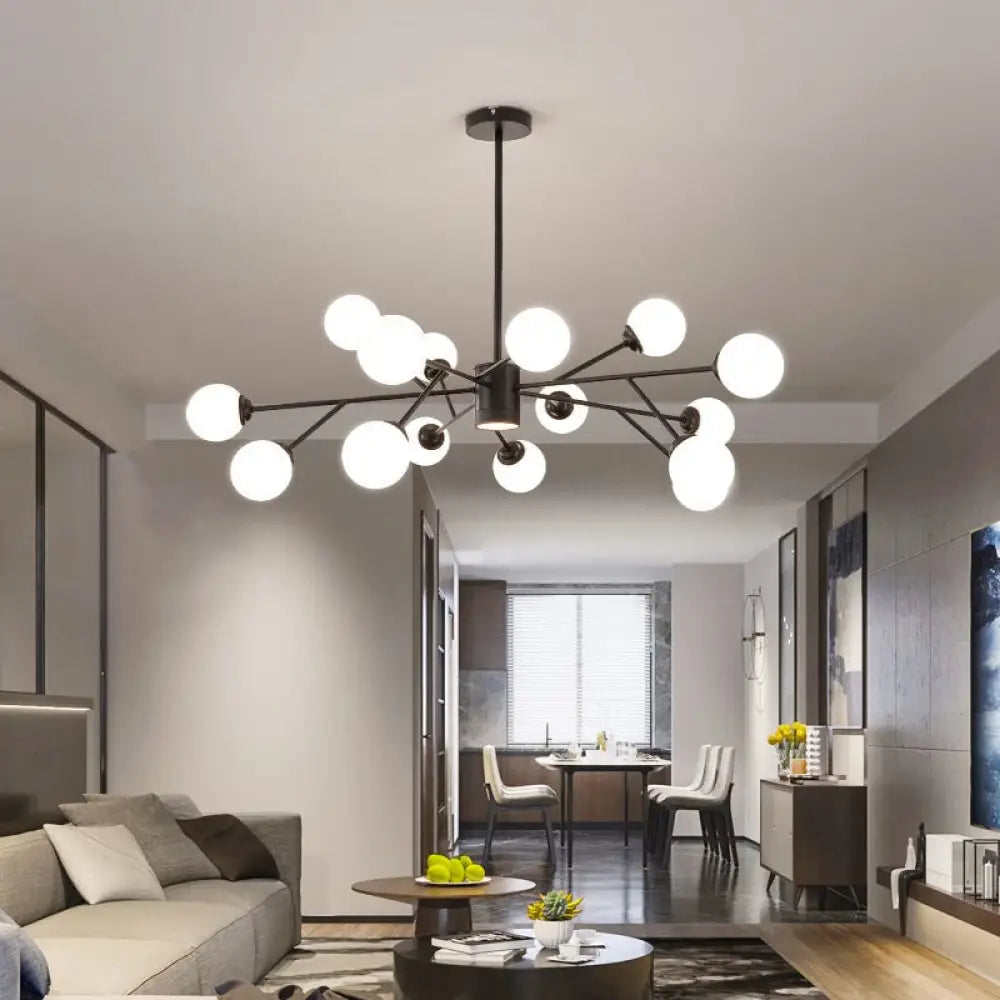 Lampadario in vetro | sala da pranzo, camera da letto e soggiorno stile scandinavo
