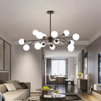 Lampadario in vetro | sala da pranzo, camera da letto e soggiorno stile scandinavo