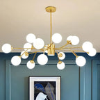 Lampadario in vetro | sala da pranzo, camera da letto e soggiorno stile scandinavo