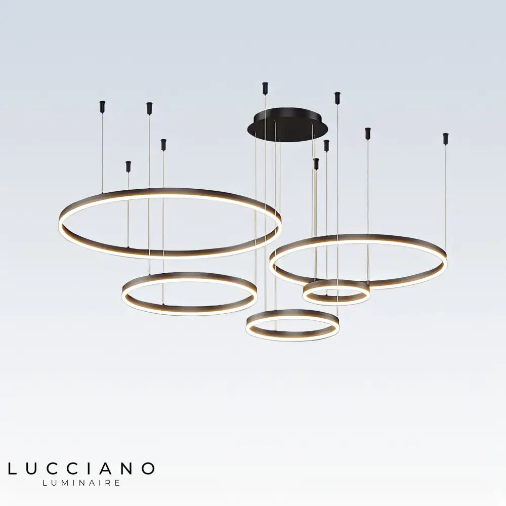 lampadario sospeso cerchio | Salone e sala da pranzo