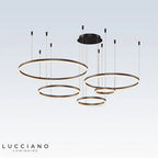 lampadario sospeso cerchio | Salone e sala da pranzo