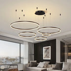 lampadario sospeso cerchio | Salone e sala da pranzo