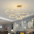 lampadario sospeso cerchio | Salone e sala da pranzo