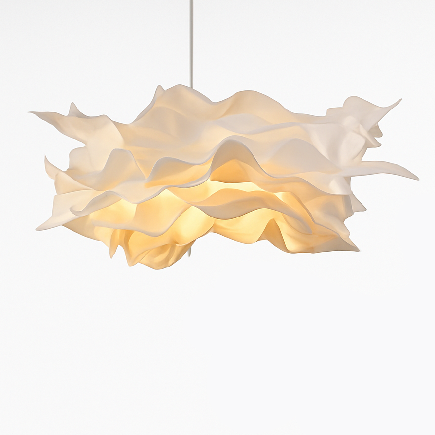 Lustres in carta bianca design fiore