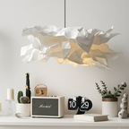 Lustres in carta bianca design fiore