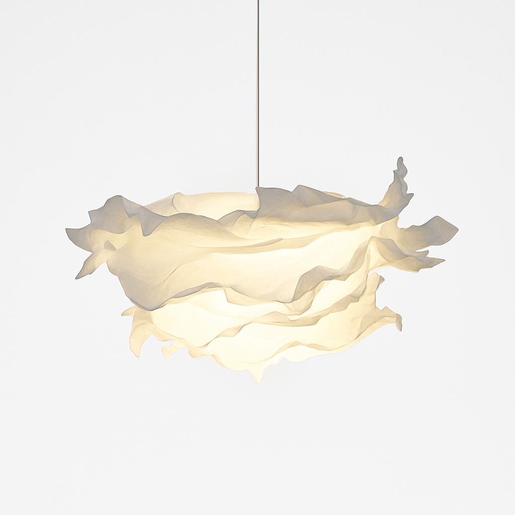 Lustres in carta bianca design fiore