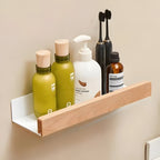 LuxeWood Regal - Scaffale per bagno in legno