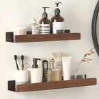 LuxeWood Regal - Scaffale per bagno in legno