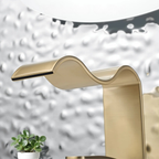 Rubinetto da lavabo lussuoso – Design elegante a cascata | Rubinetto da bagno di alta qualità in ottone spazzolato