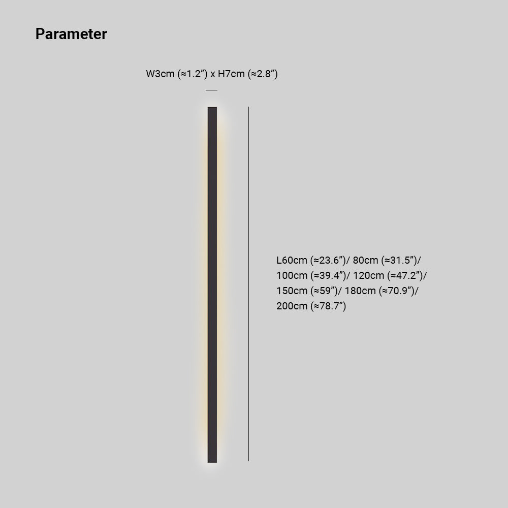 Lampada da Parete LED Nera Slim Moderna Liora