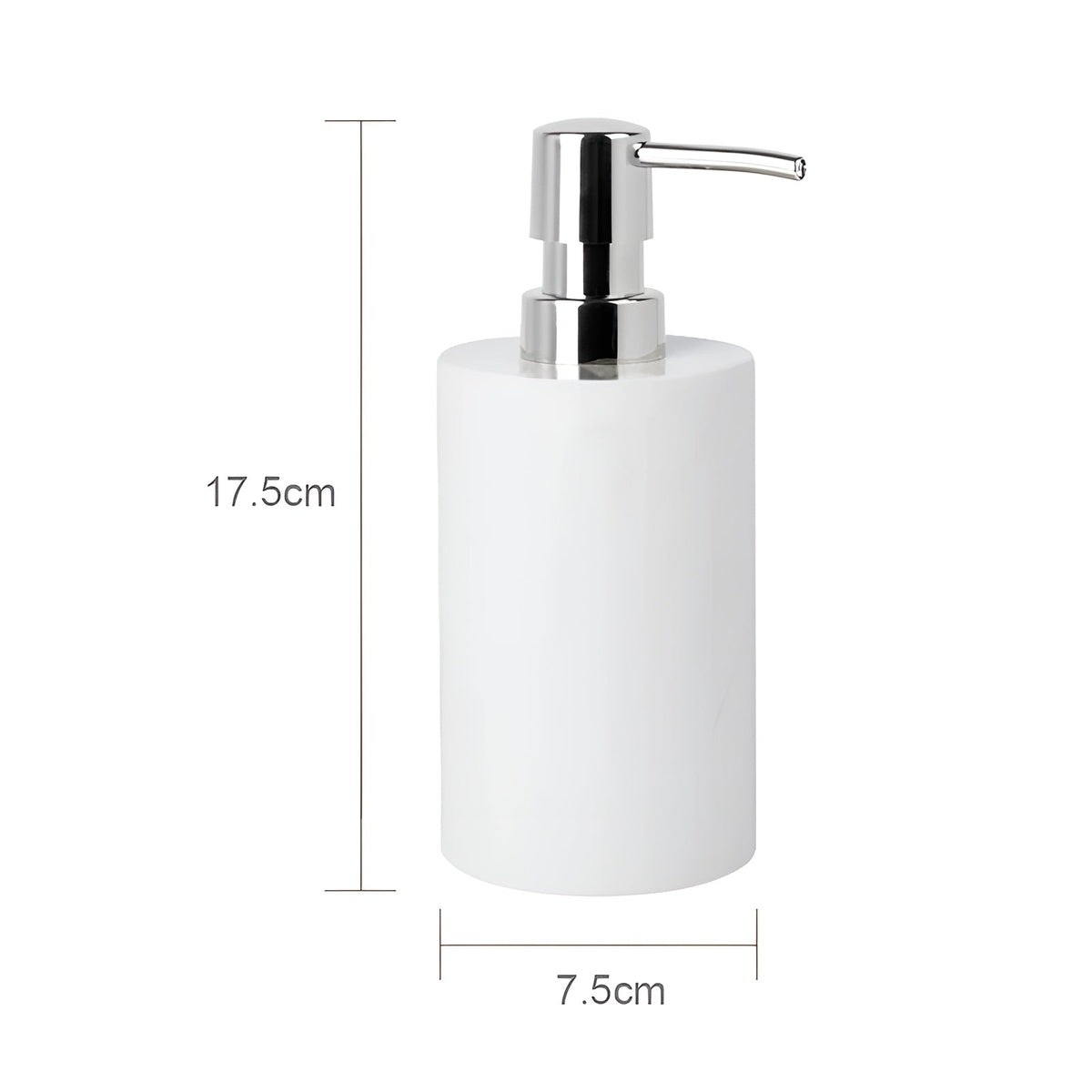 Set da Bagno in Marmo Bianco – Dispenser per Sapone, Porta Sapone, Spazzola per WC & Vassoio | Eleganti Accessori da Bagno