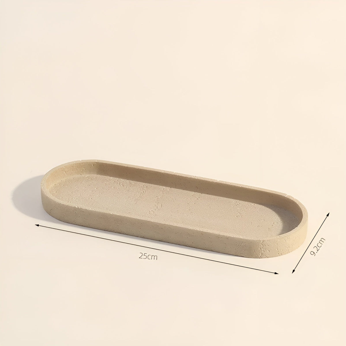 Porta spazzolini in pietra naturale – con dispenser di sapone e vassoio | Eleganti accessori da bagno in travertino