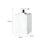 Set da Bagno in Marmo Bianco – Dispenser per Sapone, Porta Sapone, Spazzola per WC & Vassoio | Eleganti Accessori da Bagno