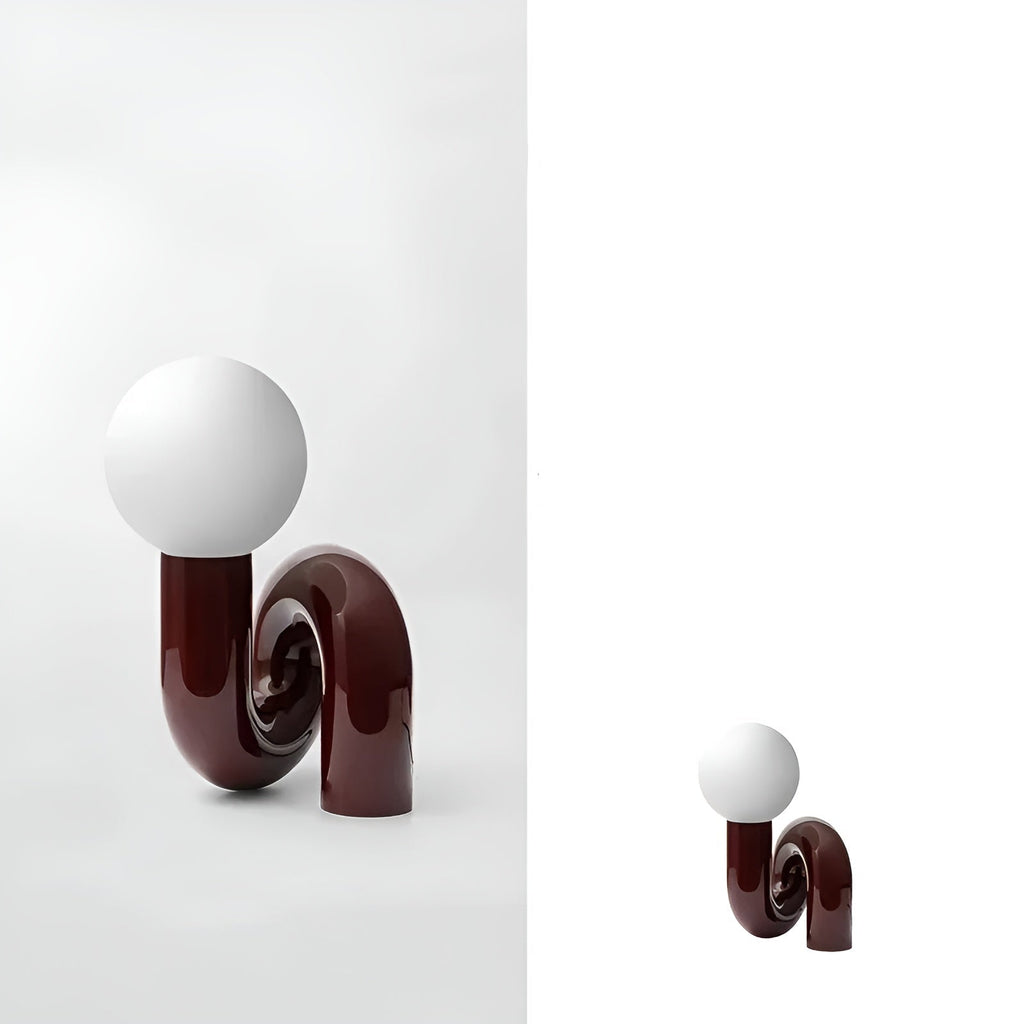 Lampada da tavolo in vetro minimalista – Design nordico elegante | Perfetta per camera da letto, soggiorno e ufficio
