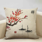 FujiVista – Fodera per cuscino con design Ukiyo-e del Monte Fuji per un arredamento artistico