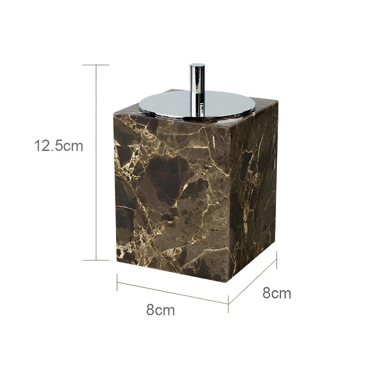 Set da bagno in marmo Emperador – Dispenser di sapone, porta sapone e accessorio per profumo di lusso | Accessori eleganti per il bagno