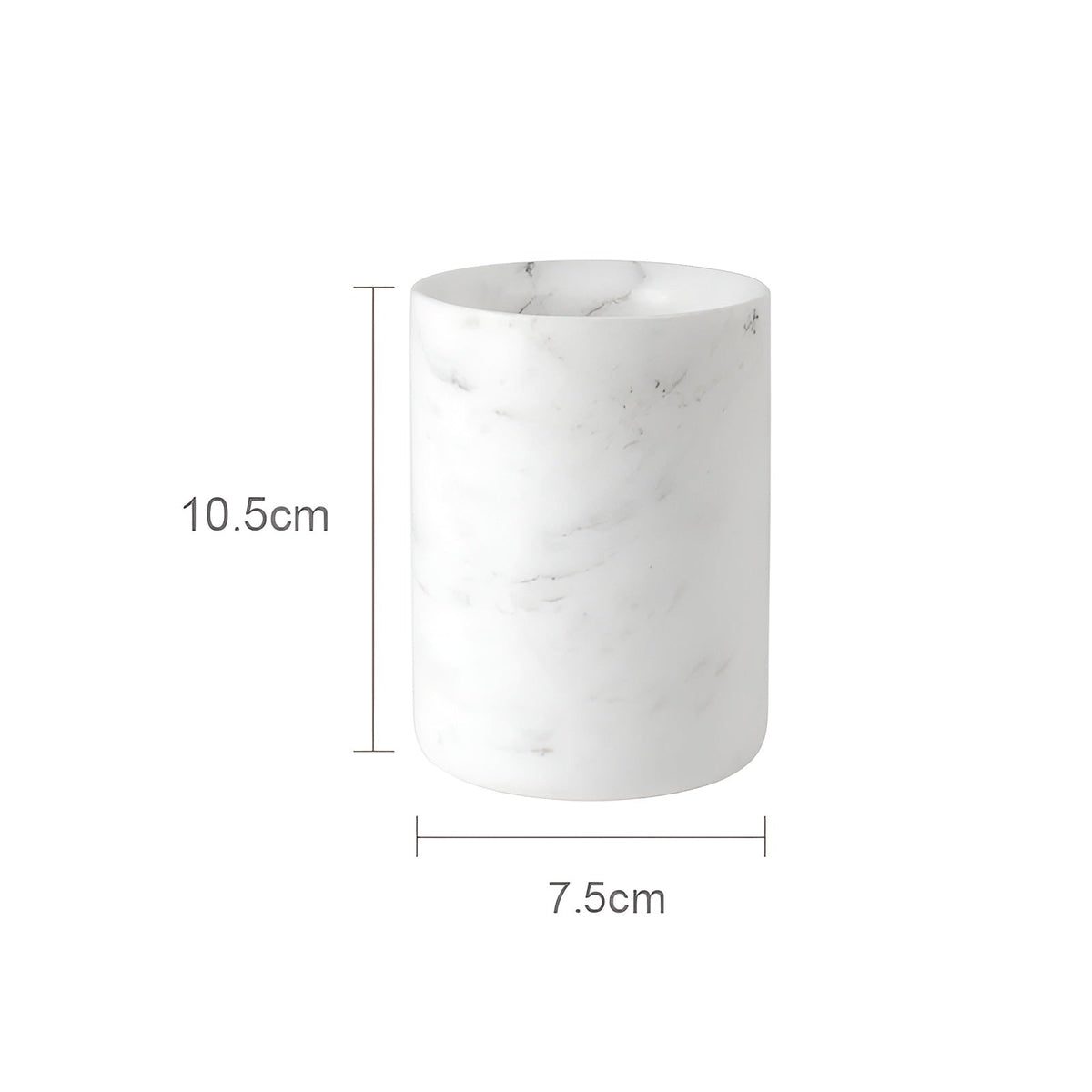 Set da Bagno in Marmo Bianco – Dispenser per Sapone, Porta Sapone, Spazzola per WC & Vassoio | Eleganti Accessori da Bagno