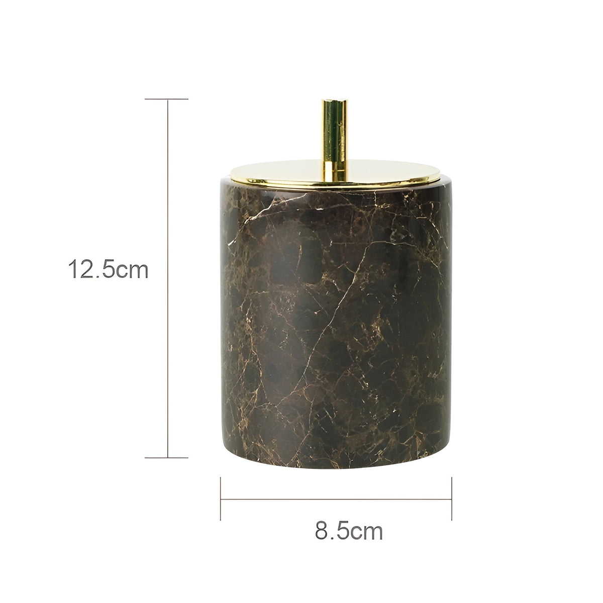 Set da bagno in marmo Emperador – Dispenser di sapone, porta sapone e accessorio per profumo di lusso | Accessori eleganti per il bagno