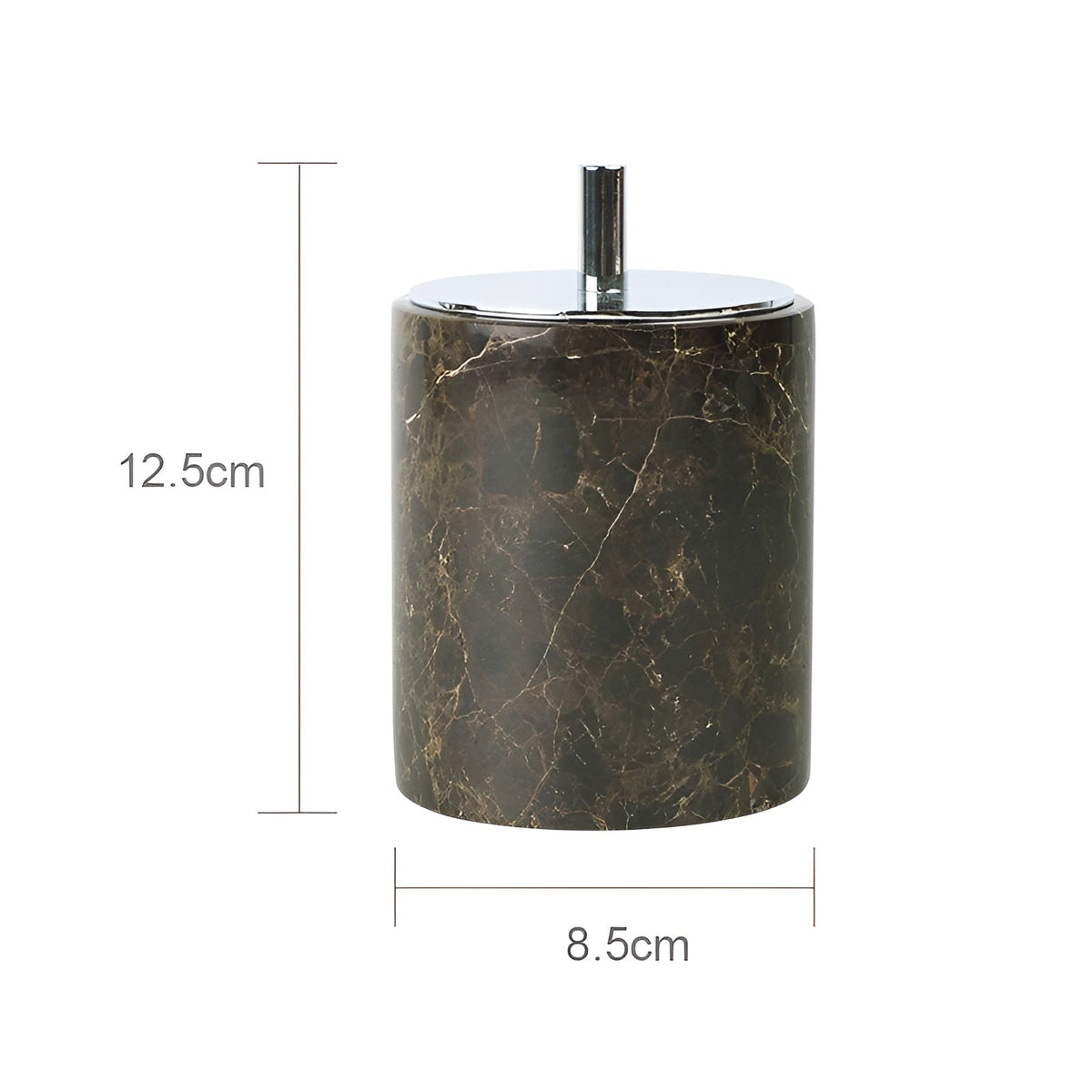 Set da bagno in marmo Emperador – Dispenser di sapone, porta sapone e accessorio per profumo di lusso | Accessori eleganti per il bagno
