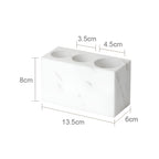 Set da Bagno in Marmo Bianco – Dispenser per Sapone, Porta Sapone, Spazzola per WC & Vassoio | Eleganti Accessori da Bagno