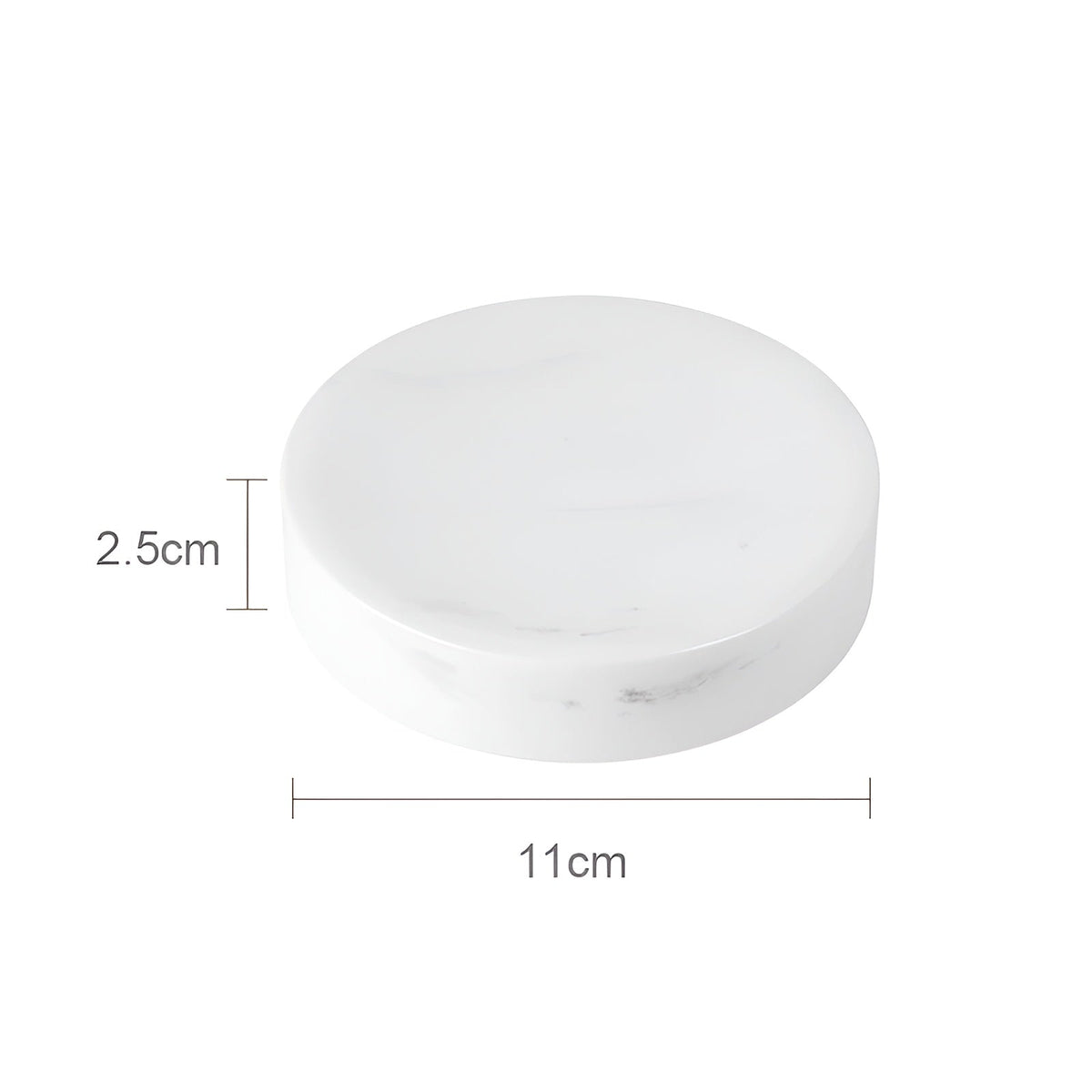 Set da Bagno in Marmo Bianco – Dispenser per Sapone, Porta Sapone, Spazzola per WC & Vassoio | Eleganti Accessori da Bagno