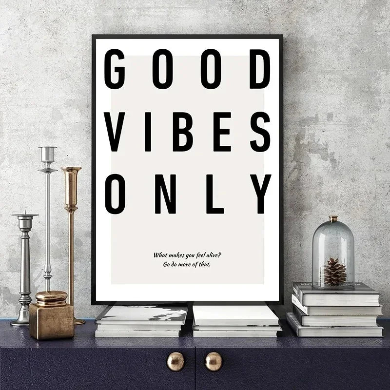 Arte da Parete Solo Vibrazioni Positive