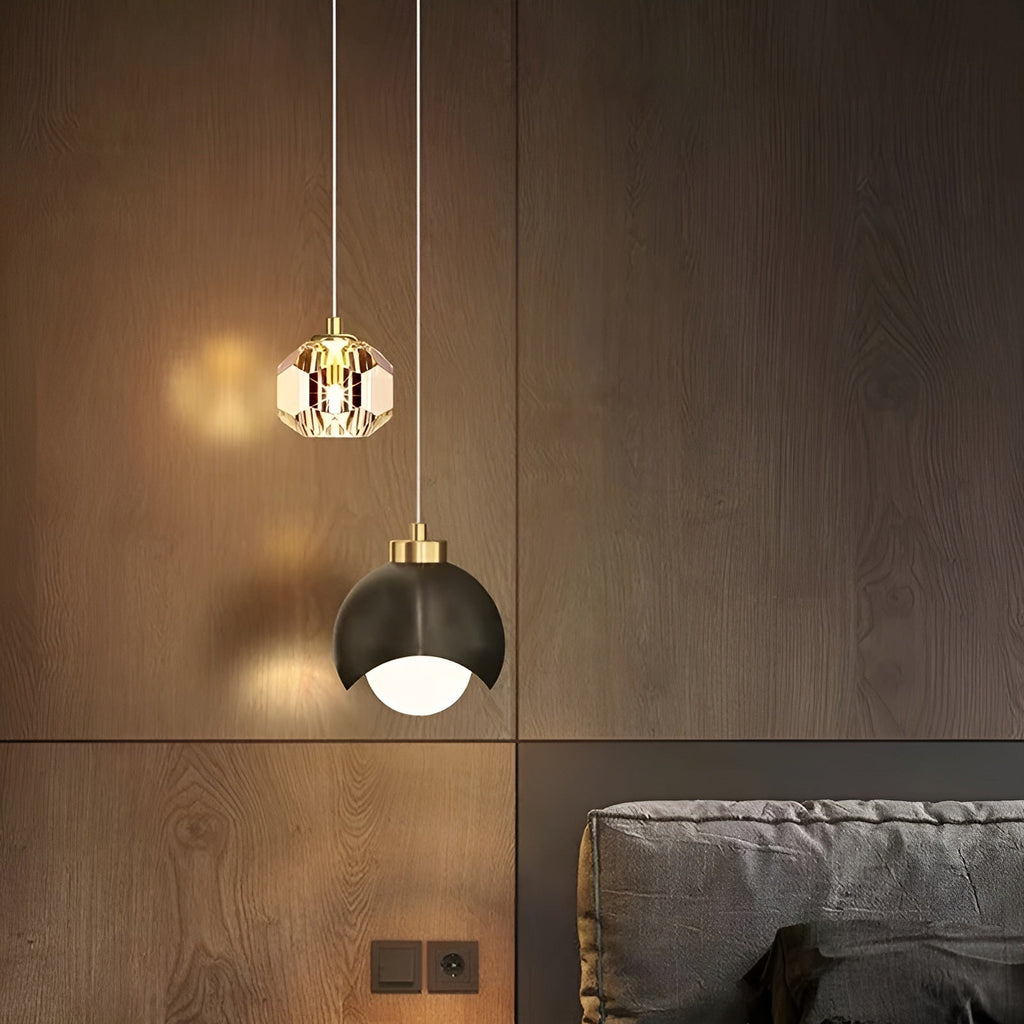 Lampada a sospensione in cristallo – Design elegante in stile scandinavo | Perfetta per camera da letto, soggiorno e tavolo da pranzo