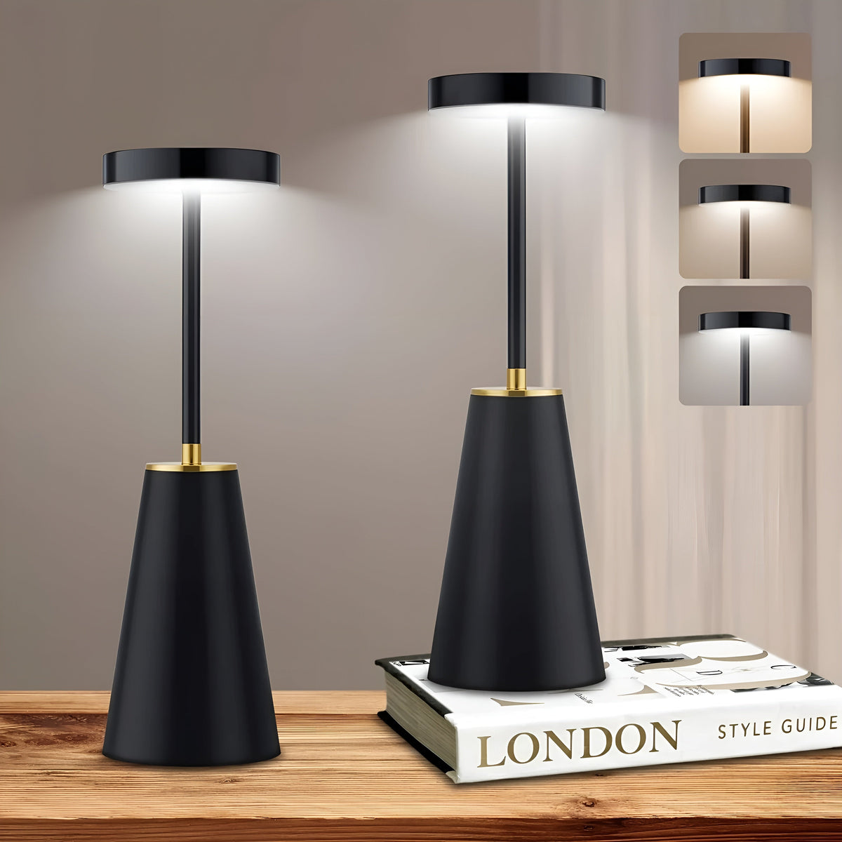 LumaTouch Lampada – Lampada da Tavolo Wireless Ricaricabile