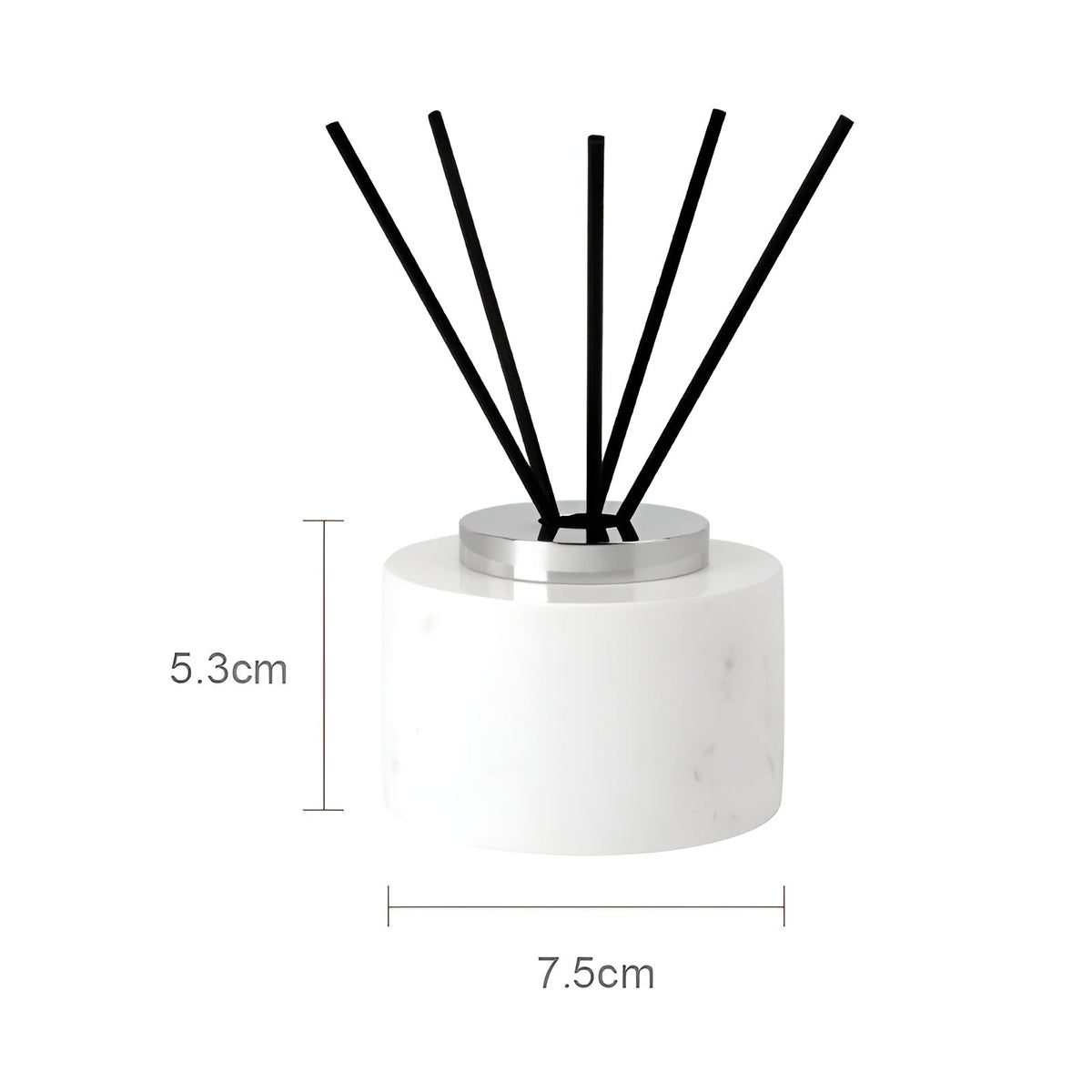 Set da Bagno in Marmo Bianco – Dispenser per Sapone, Porta Sapone, Spazzola per WC & Vassoio | Eleganti Accessori da Bagno