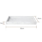 Set da Bagno in Marmo Bianco – Dispenser per Sapone, Porta Sapone, Spazzola per WC & Vassoio | Eleganti Accessori da Bagno