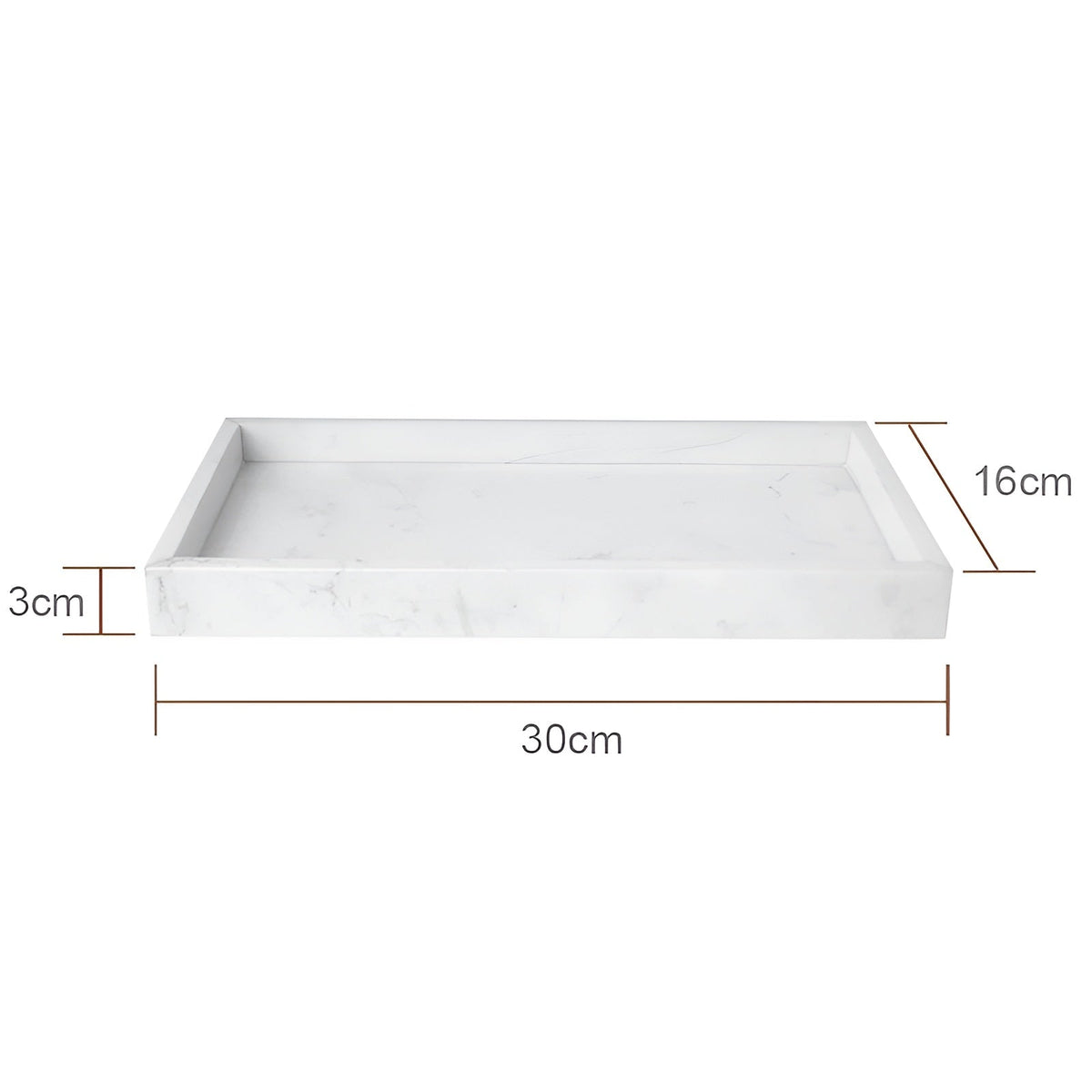 Set da Bagno in Marmo Bianco – Dispenser per Sapone, Porta Sapone, Spazzola per WC & Vassoio | Eleganti Accessori da Bagno