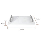 Set da Bagno in Marmo Bianco – Dispenser per Sapone, Porta Sapone, Spazzola per WC & Vassoio | Eleganti Accessori da Bagno