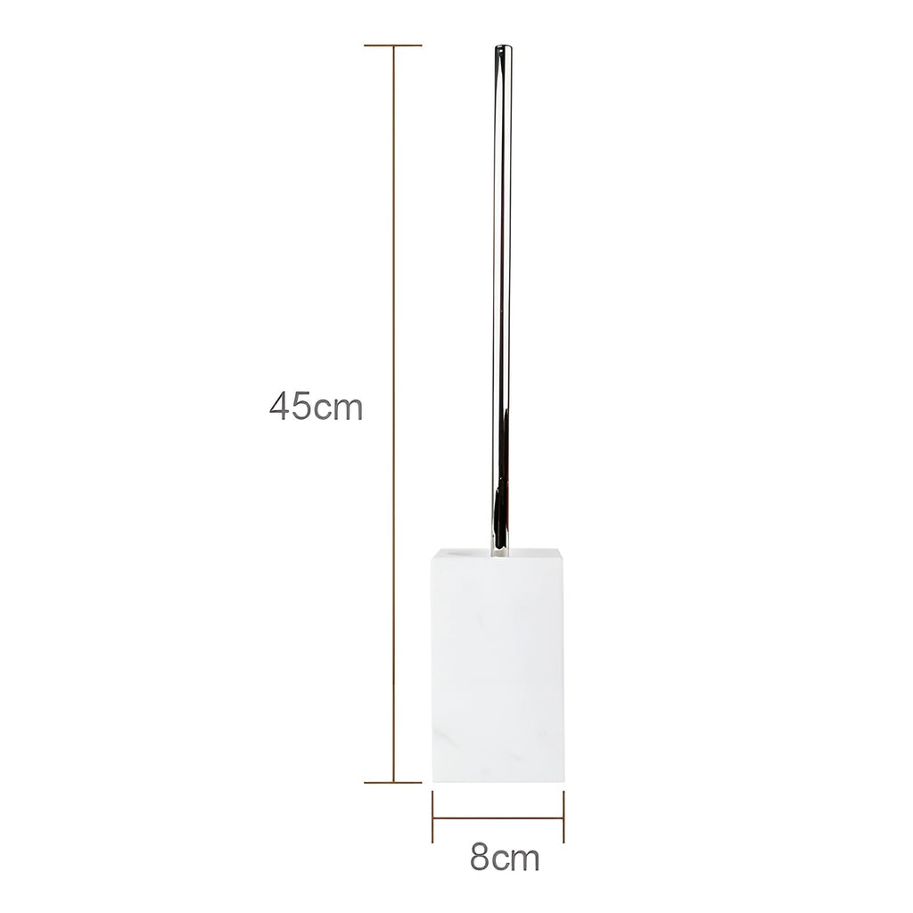 Set da Bagno in Marmo Bianco – Dispenser per Sapone, Porta Sapone, Spazzola per WC & Vassoio | Eleganti Accessori da Bagno